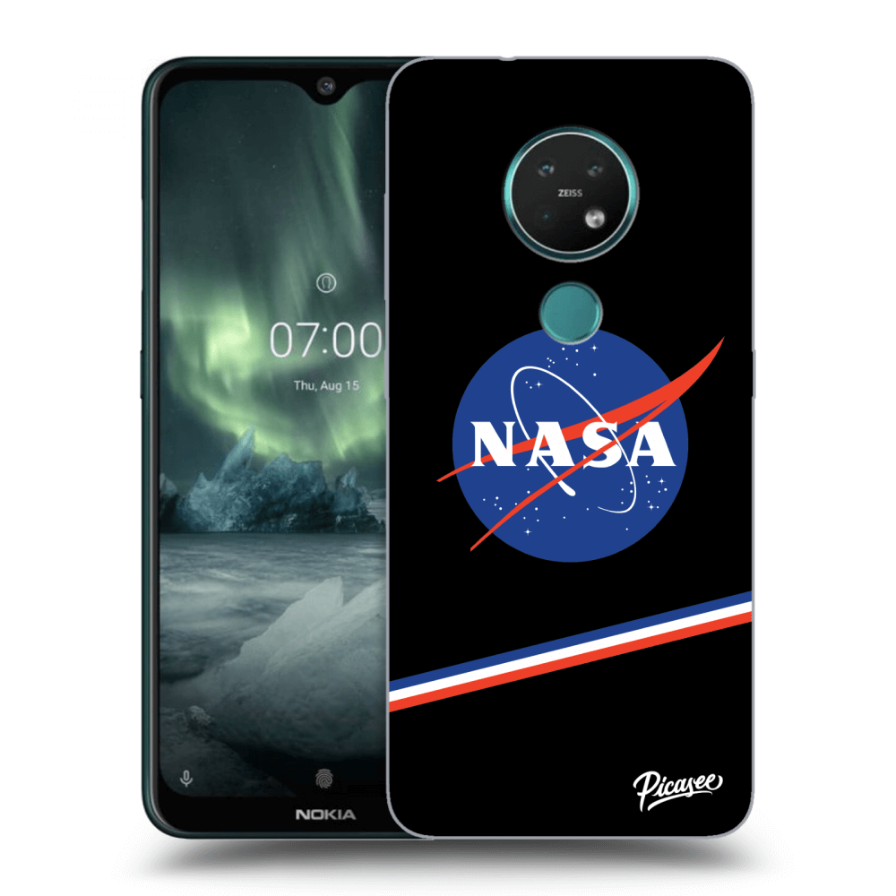 Picasee silikonski črni ovitek za Nokia 7.2 - NASA Original