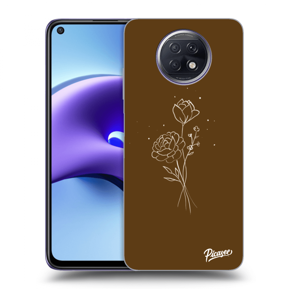 Picasee ULTIMATE CASE za Xiaomi Redmi Note 9T - Brown flowers