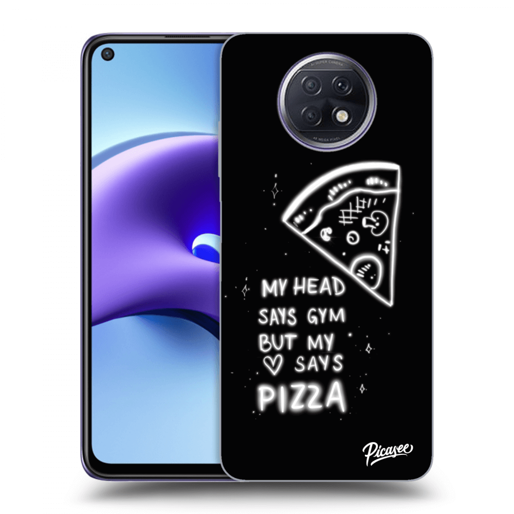 Picasee silikonski črni ovitek za Xiaomi Redmi Note 9T - Pizza