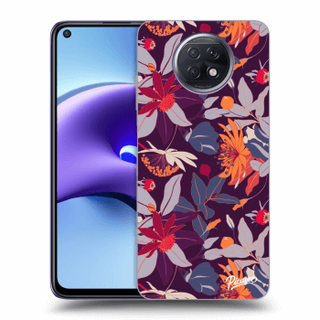 Picasee silikonski prozorni ovitek za Xiaomi Redmi Note 9T - Purple Leaf