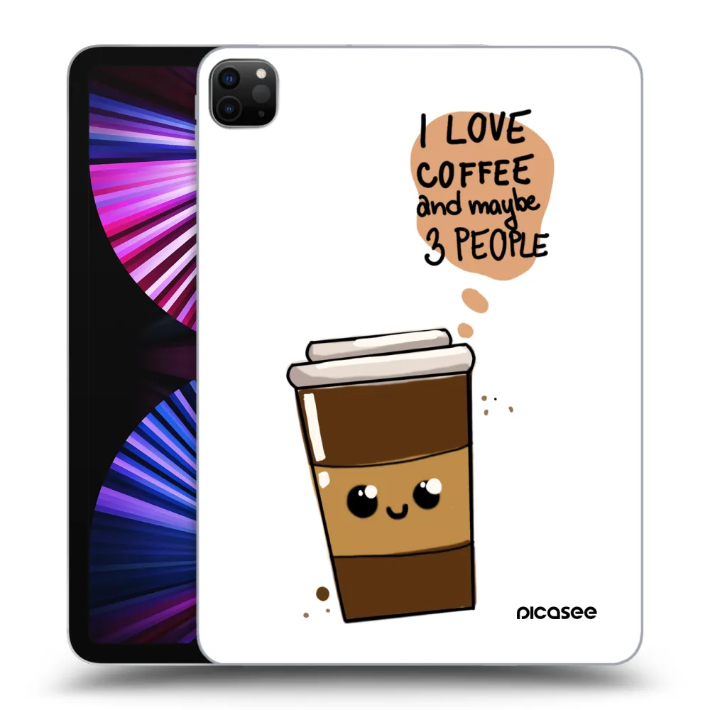 Picasee silikonski črni ovitek za Apple iPad Pro 11" 2021 (3.gen) - Cute coffee