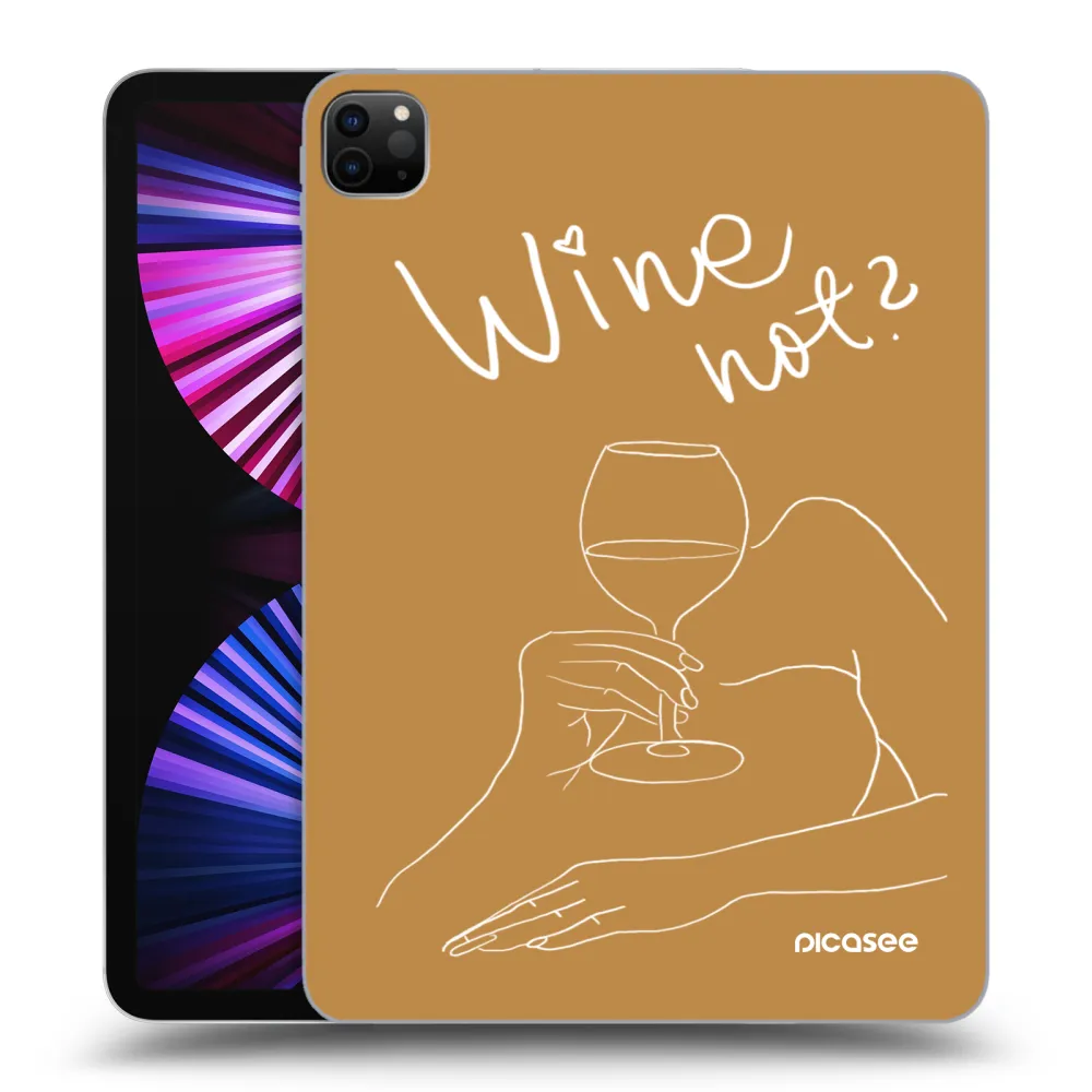 Picasee silikonski črni ovitek za Apple iPad Pro 11" 2021 (3.gen) - Wine not