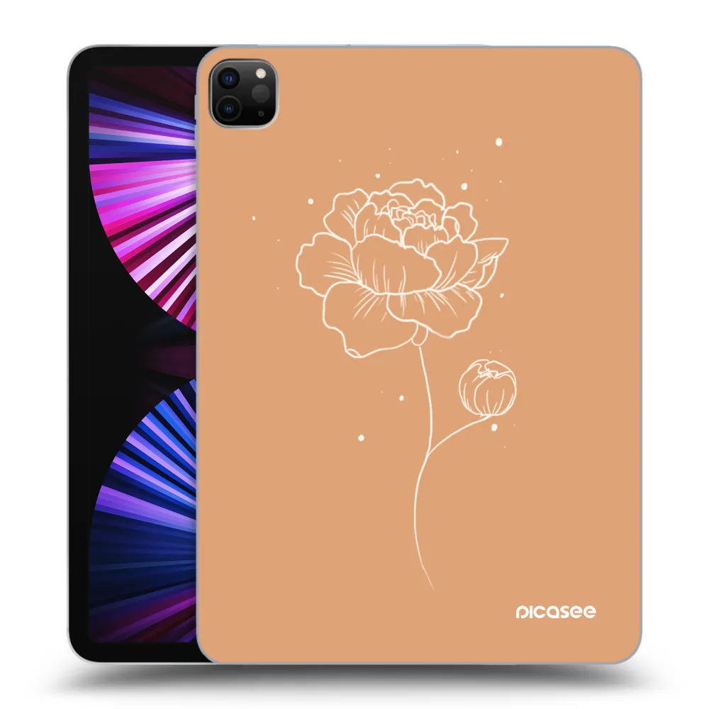 Picasee silikonski črni ovitek za Apple iPad Pro 11" 2021 (3.gen) - Peonies