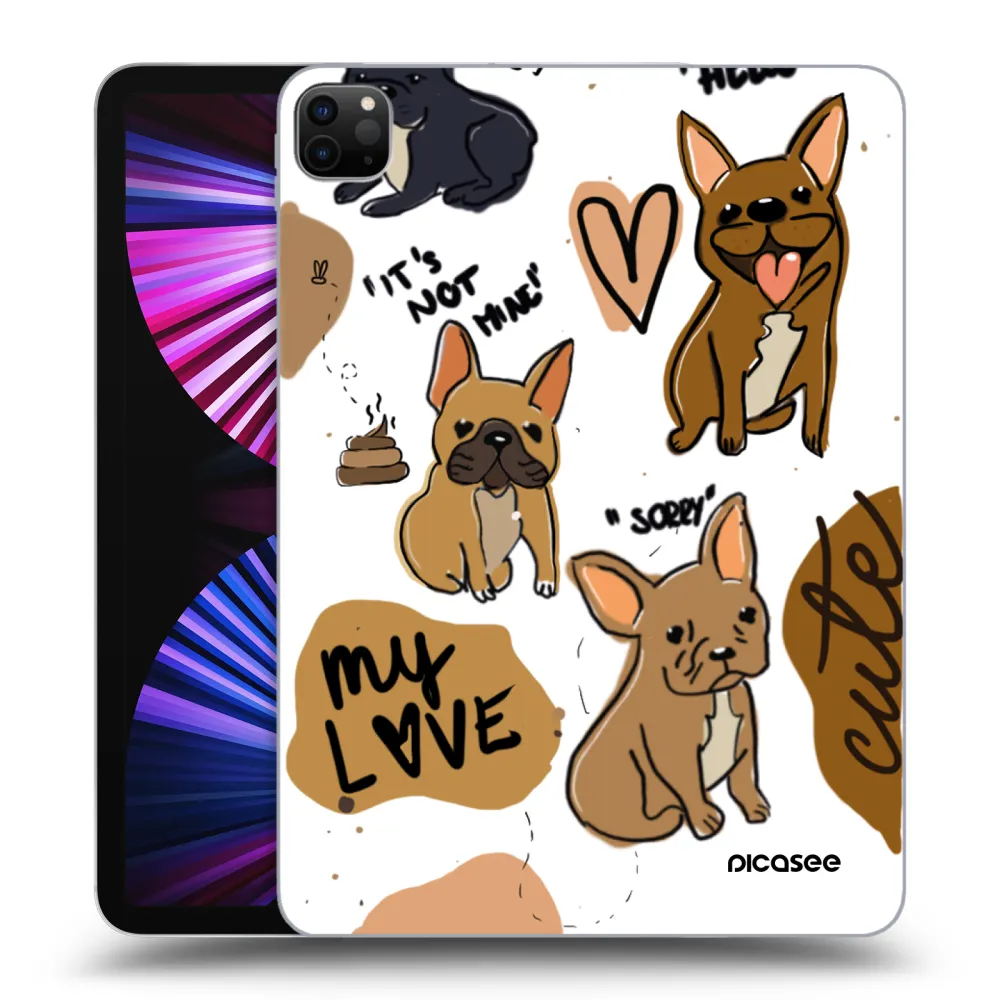 Picasee silikonski črni ovitek za Apple iPad Pro 11" 2021 (3.gen) - Frenchies