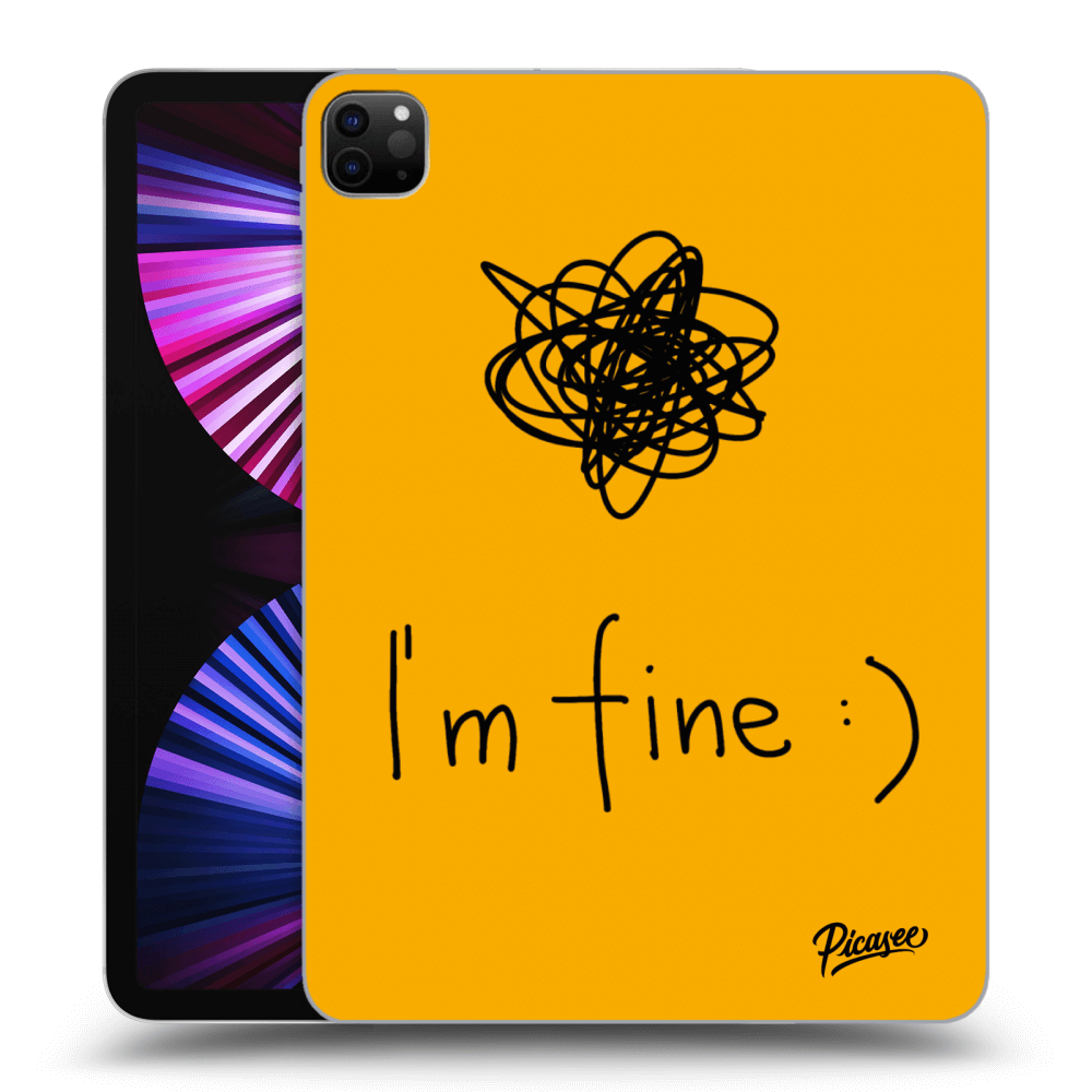 Picasee silikonski črni ovitek za Apple iPad Pro 11" 2021 (3.gen) - I am fine