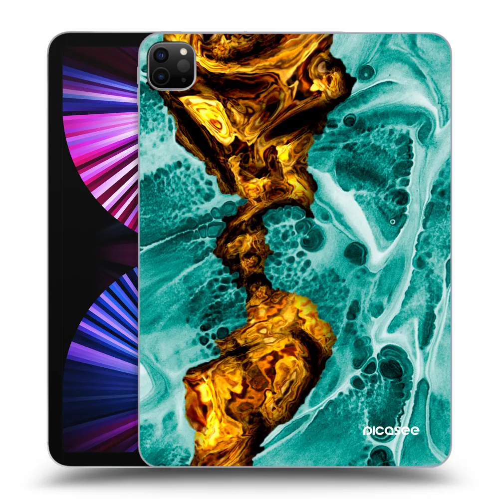Picasee silikonski črni ovitek za Apple iPad Pro 11" 2021 (3.gen) - Goldsky