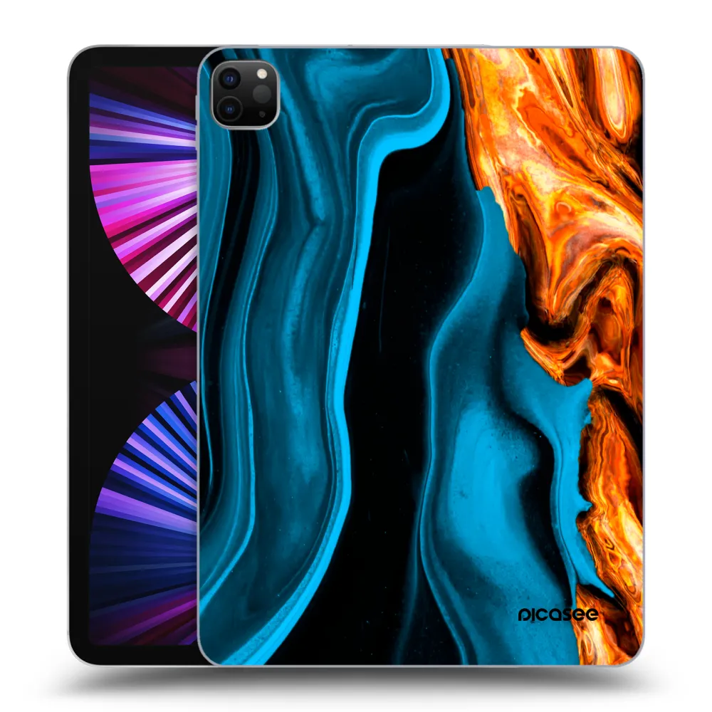 Picasee silikonski črni ovitek za Apple iPad Pro 11" 2021 (3.gen) - Gold blue