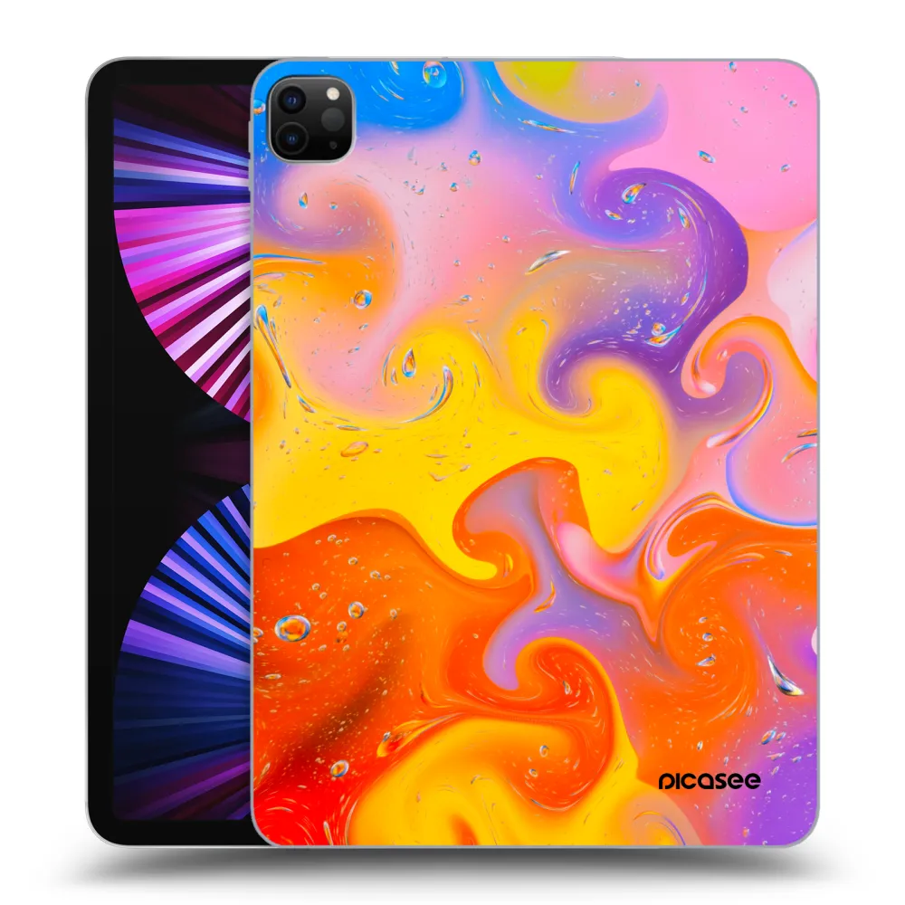 Picasee silikonski črni ovitek za Apple iPad Pro 11" 2021 (3.gen) - Bubbles