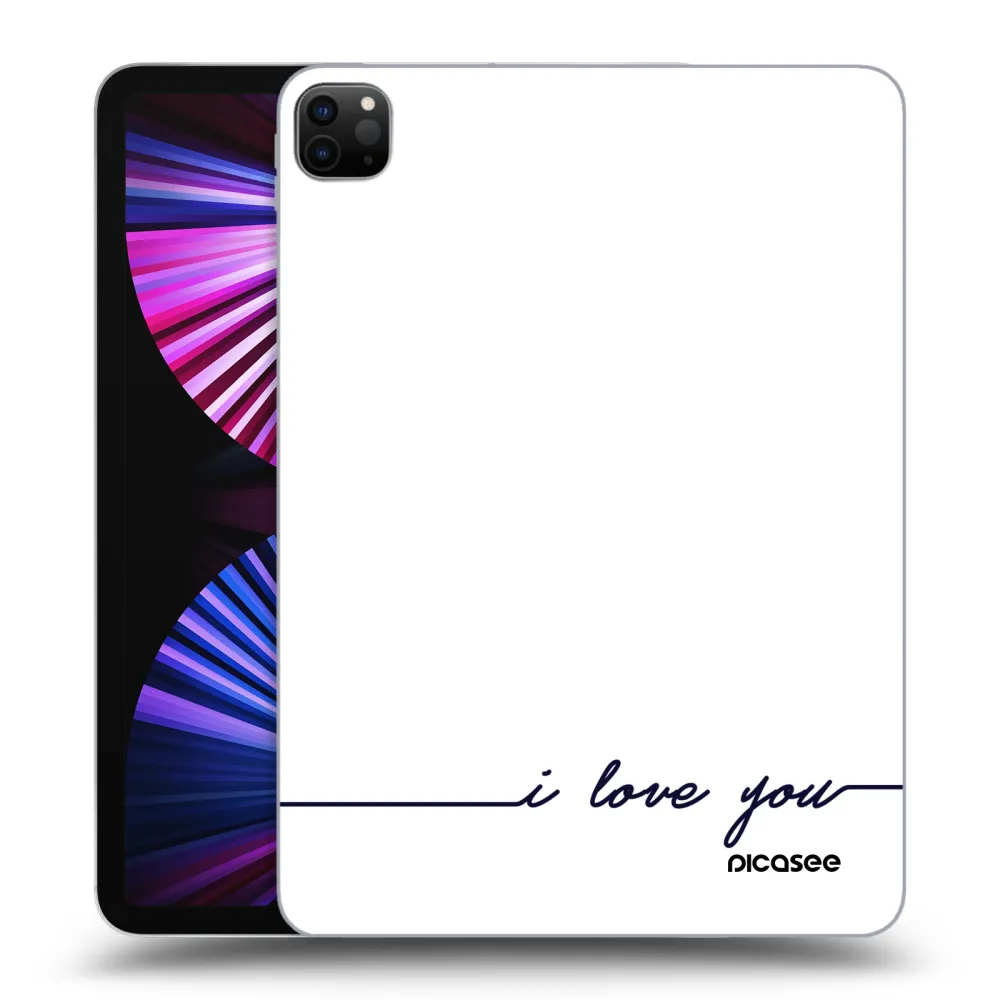 Picasee silikonski črni ovitek za Apple iPad Pro 11" 2021 (3.gen) - I love you
