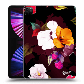 Picasee silikonski črni ovitek za Apple iPad Pro 11" 2021 (3.gen) - Flowers and Berries