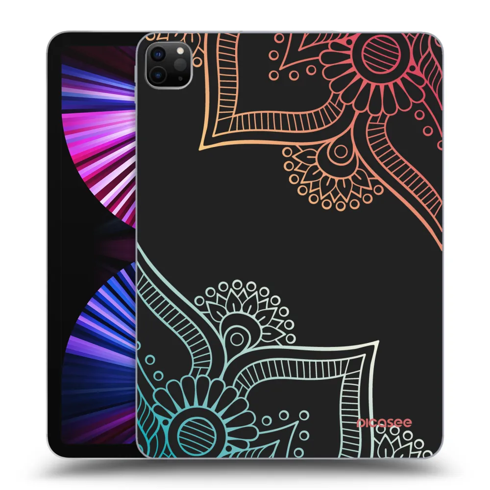 Picasee silikonski črni ovitek za Apple iPad Pro 11" 2021 (3.gen) - Flowers pattern