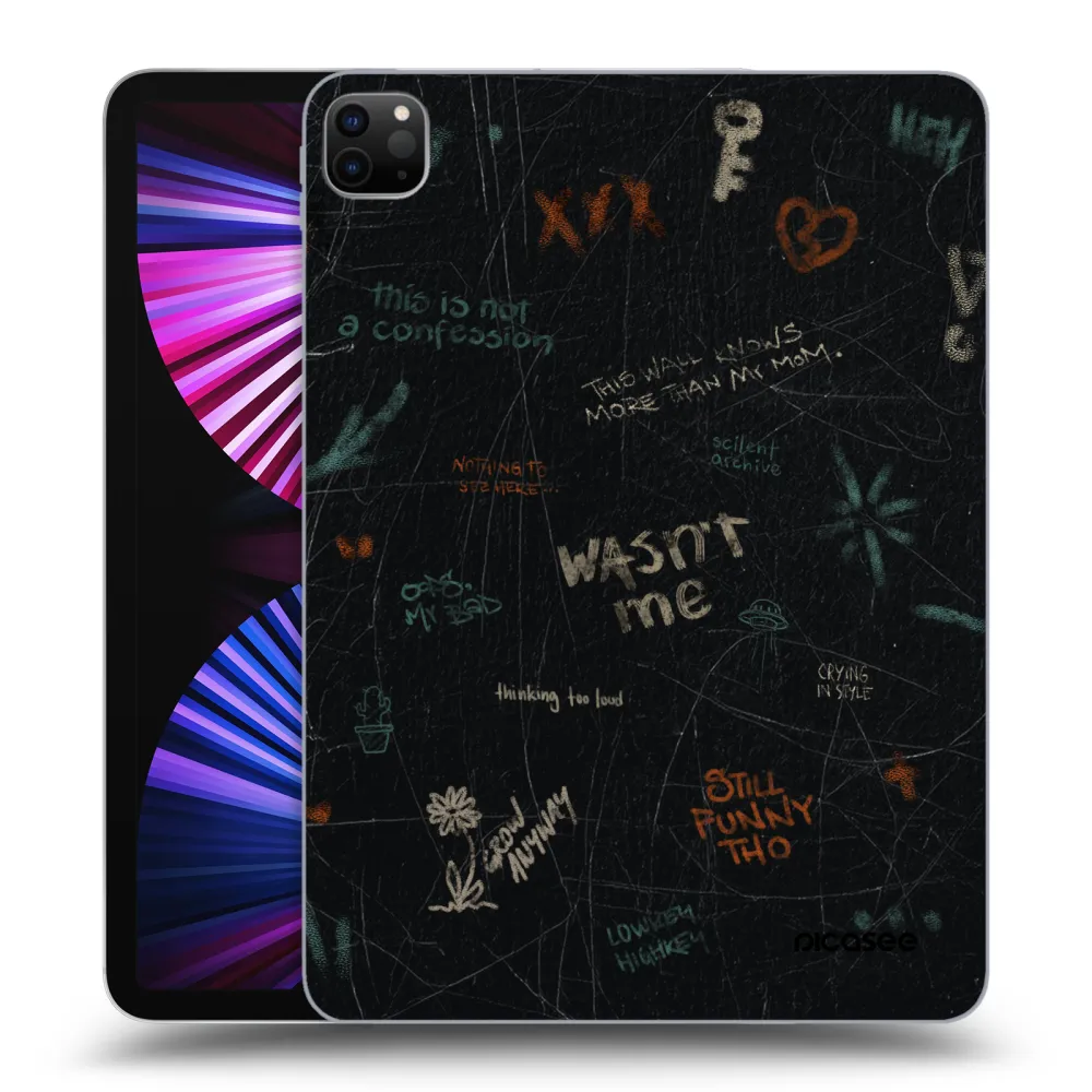 Picasee silikonski črni ovitek za Apple iPad Pro 11" 2021 (3.gen) - CONFESSION