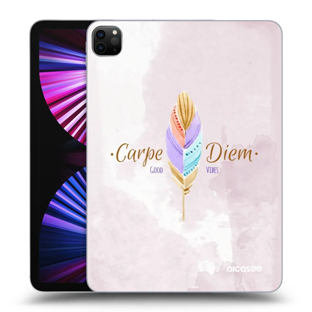 Picasee silikonski črni ovitek za Apple iPad Pro 11" 2021 (3.gen) - Carpe Diem