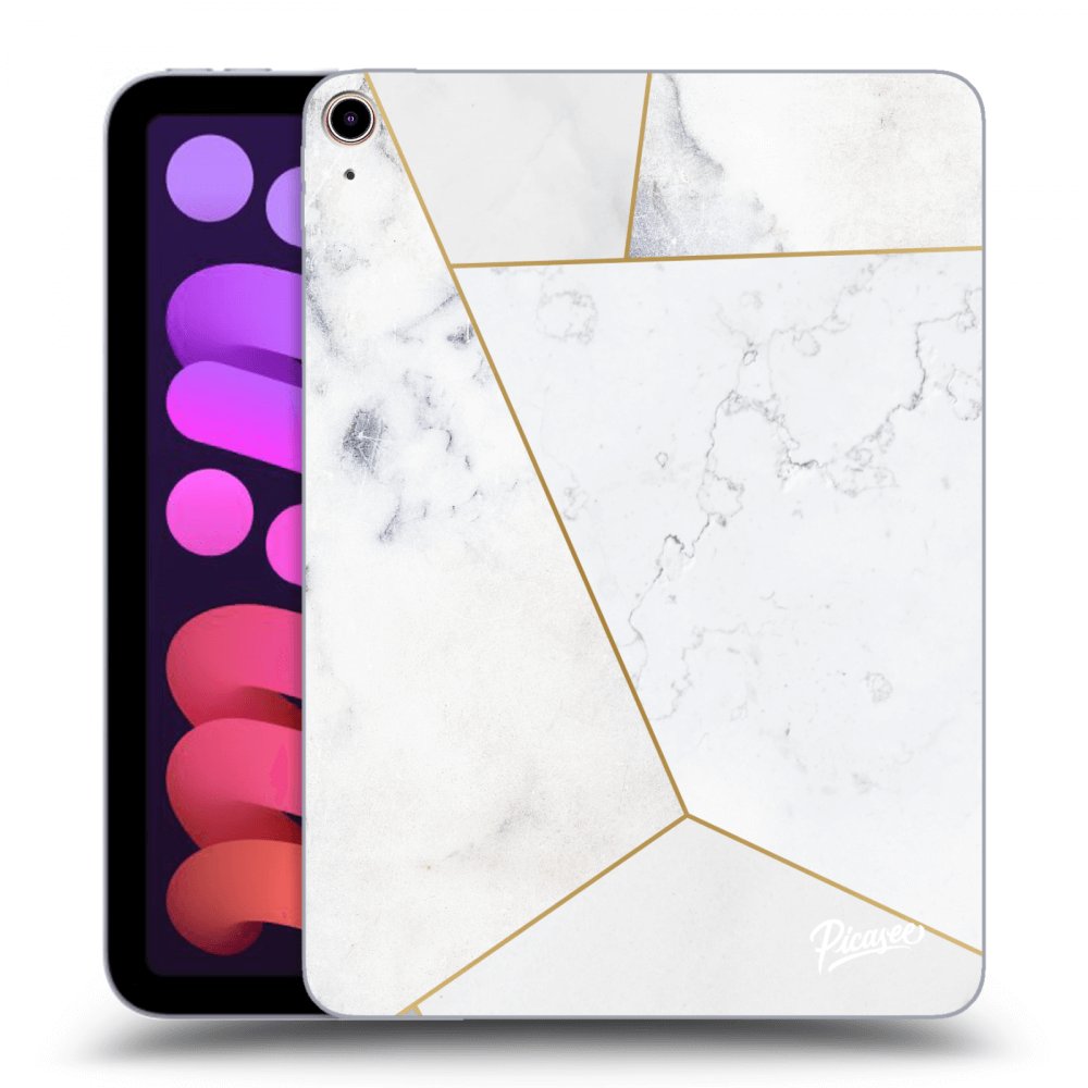 Picasee silikonski črni ovitek za Apple iPad mini 2021 (6. gen) - White tile
