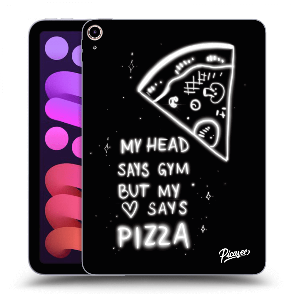 Picasee silikonski črni ovitek za Apple iPad mini 2021 (6. gen) - Pizza