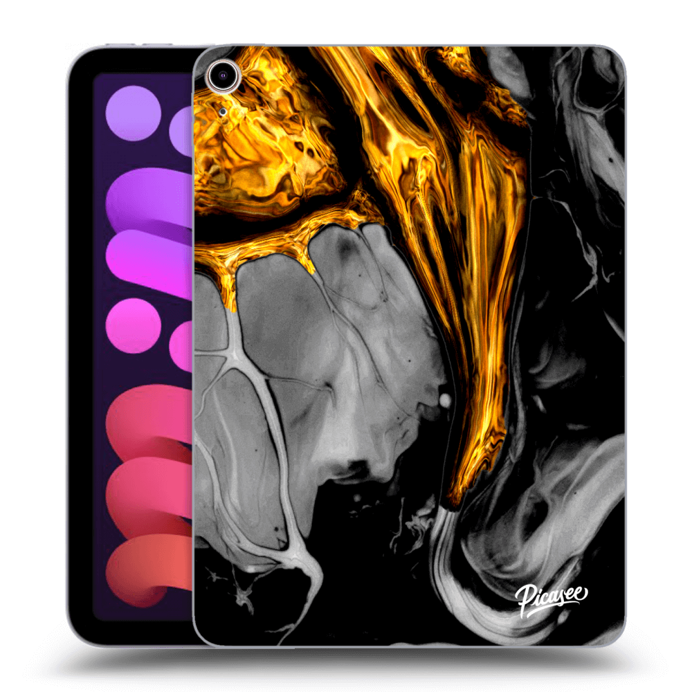 Picasee silikonski prozorni ovitek za Apple iPad mini 2021 (6. gen) - Black Gold