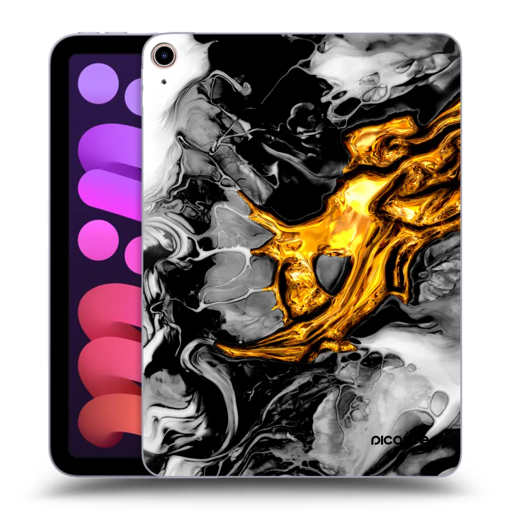 Picasee silikonski prozorni ovitek za Apple iPad mini 2021 (6. gen) - Black Gold 2