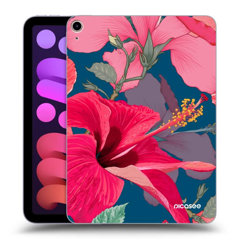 Picasee silikonski prozorni ovitek za Apple iPad mini 2021 (6. gen) - Hibiscus