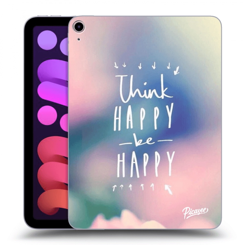 Picasee silikonski črni ovitek za Apple iPad mini 2021 (6. gen) - Think happy be happy