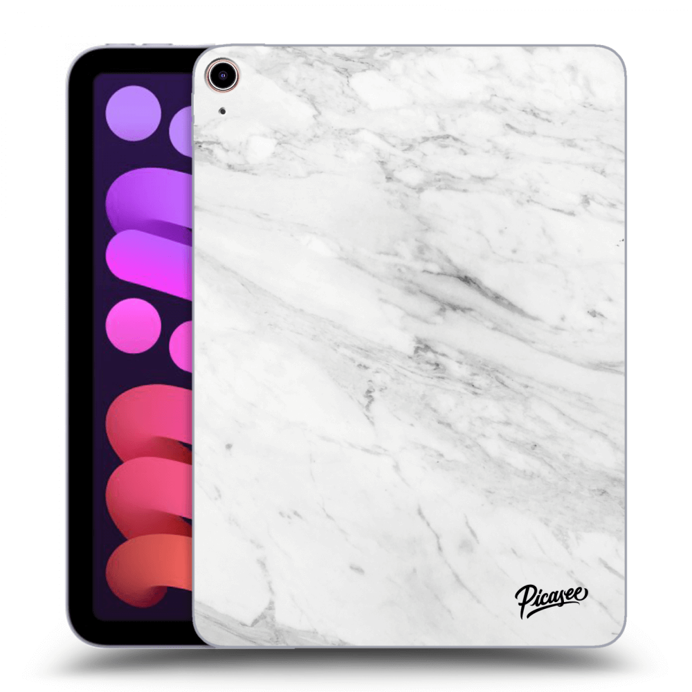 Picasee silikonski črni ovitek za Apple iPad mini 2021 (6. gen) - White marble