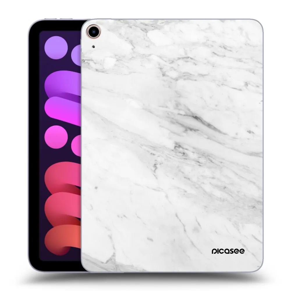 Picasee silikonski prozorni ovitek za Apple iPad mini 2021 (6. gen) - White marble