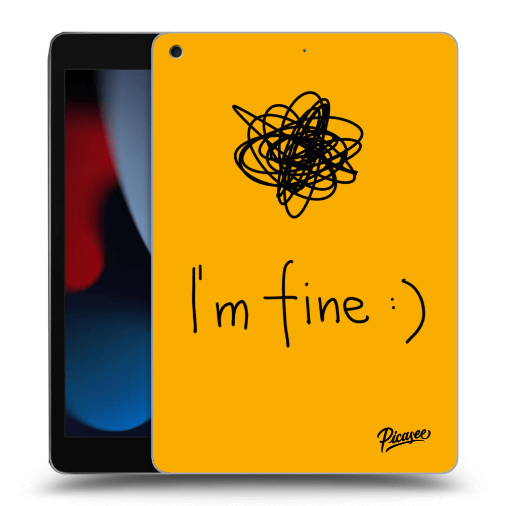 Picasee silikonski prozorni ovitek za Apple iPad 10.2" 2021 (9. gen) - I am fine
