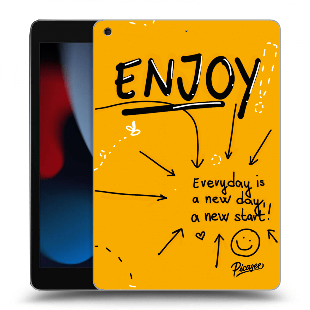 Picasee silikonski prozorni ovitek za Apple iPad 10.2" 2021 (9. gen) - Enjoy