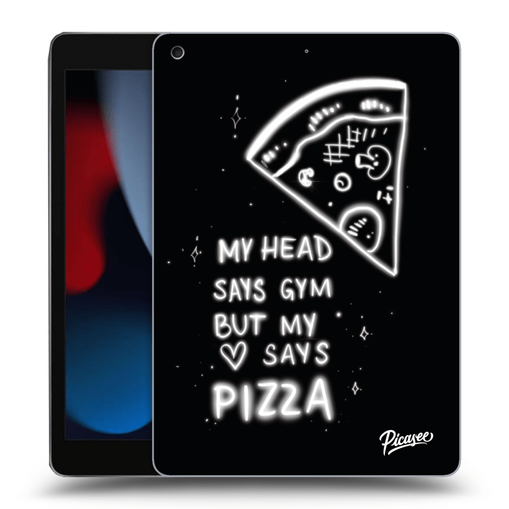 Picasee silikonski črni ovitek za Apple iPad 10.2" 2021 (9. gen) - Pizza