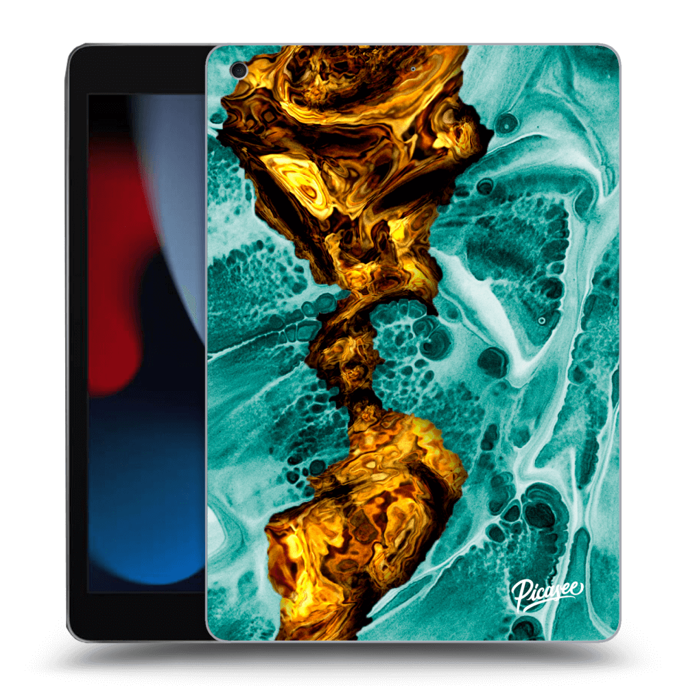 Picasee silikonski črni ovitek za Apple iPad 10.2" 2021 (9. gen) - Goldsky