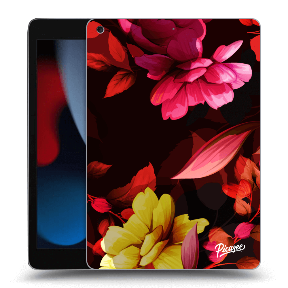 Picasee silikonski črni ovitek za Apple iPad 10.2" 2021 (9. gen) - Dark Peonny