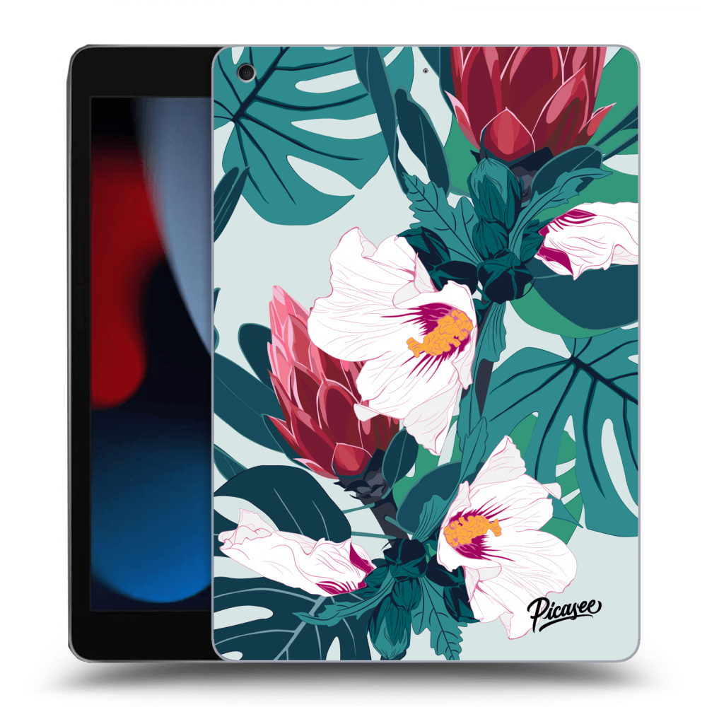 Picasee silikonski črni ovitek za Apple iPad 10.2" 2021 (9. gen) - Rhododendron