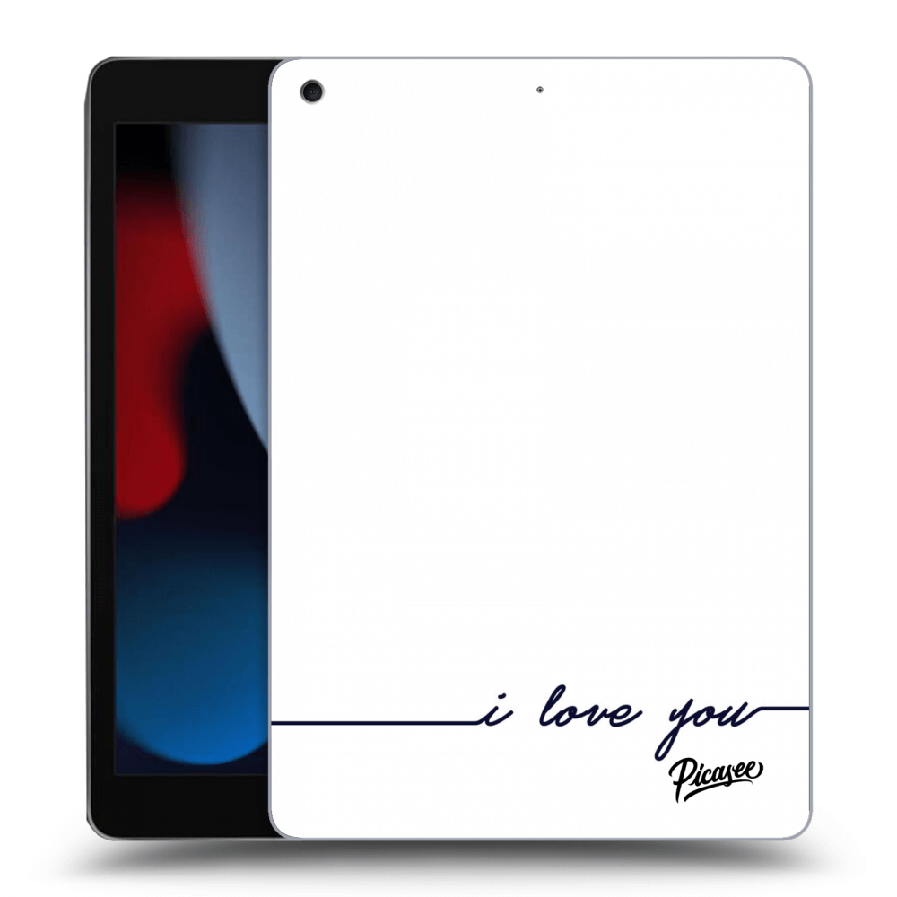 Picasee silikonski črni ovitek za Apple iPad 10.2" 2021 (9. gen) - I love you