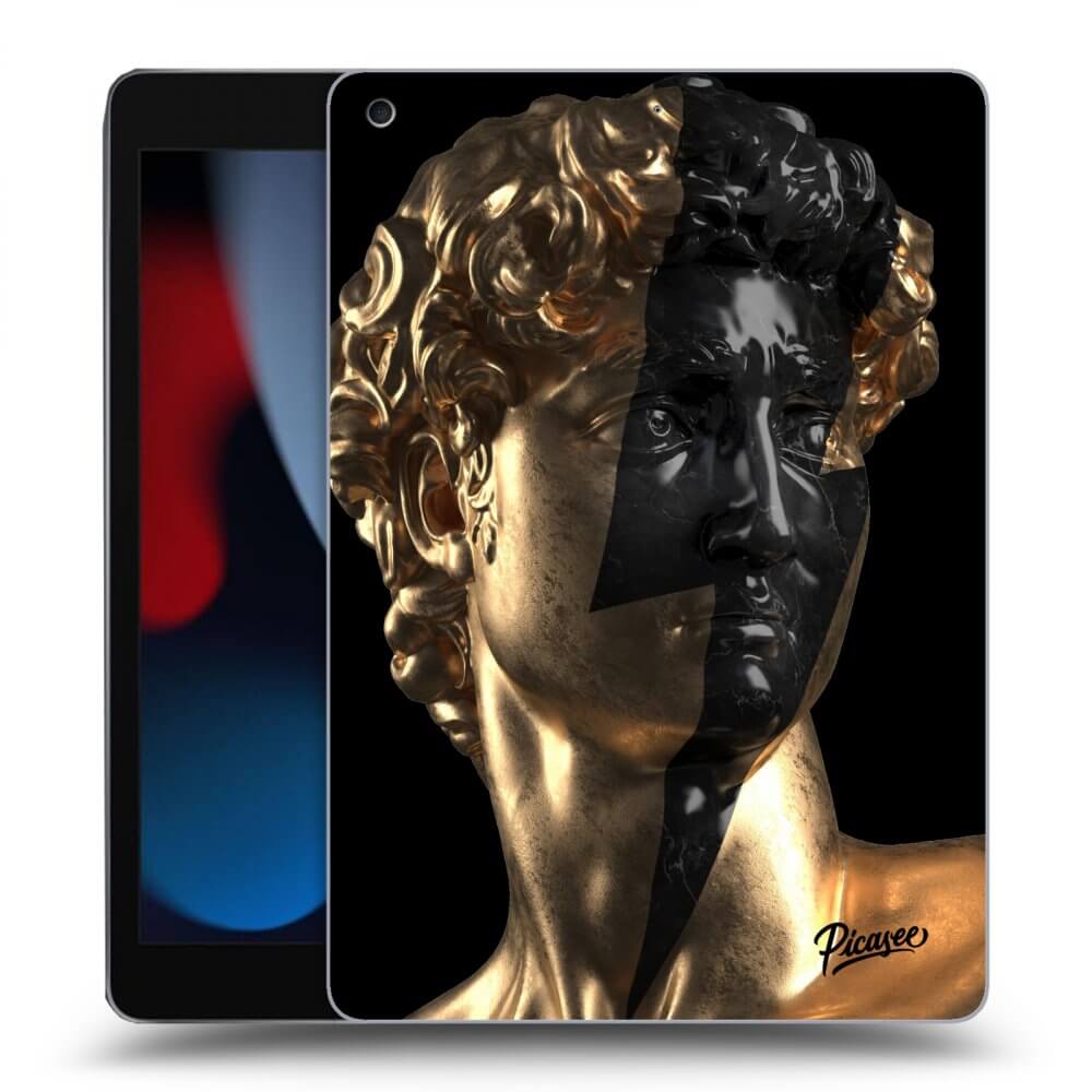 Picasee silikonski črni ovitek za Apple iPad 10.2" 2021 (9. gen) - Wildfire - Gold