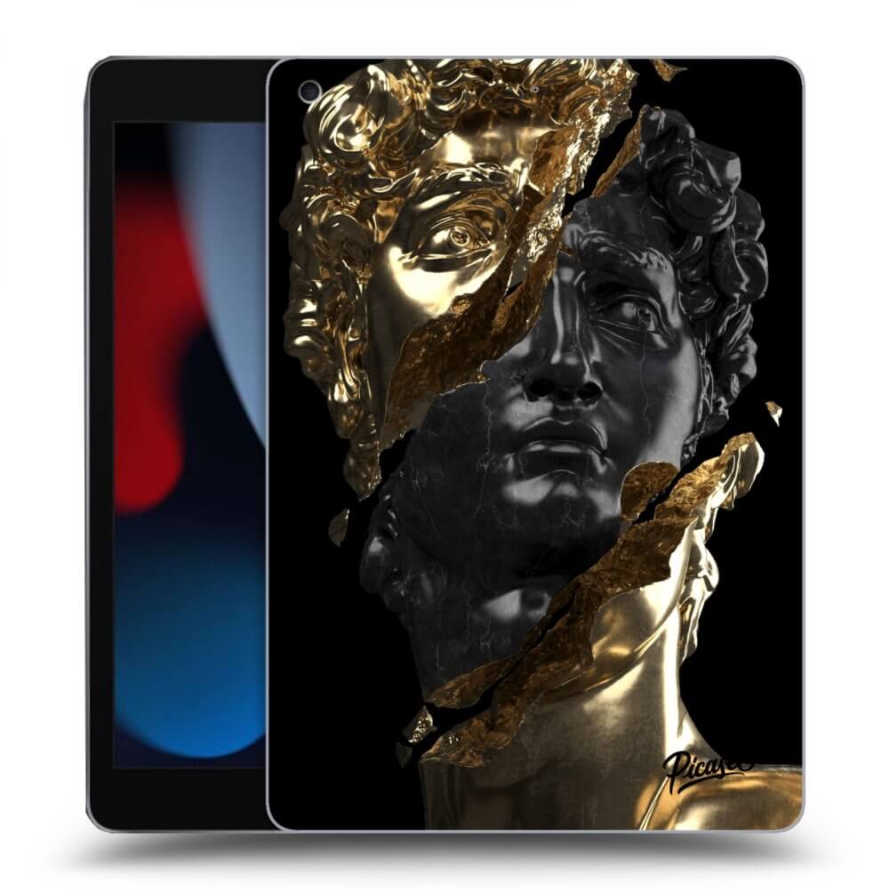 Picasee silikonski črni ovitek za Apple iPad 10.2" 2021 (9. gen) - Gold - Black