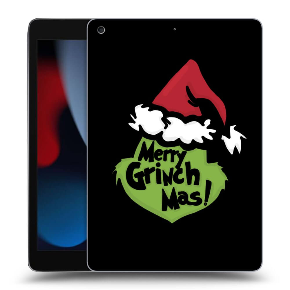 Picasee silikonski črni ovitek za Apple iPad 10.2" 2021 (9. gen) - Grinch 2