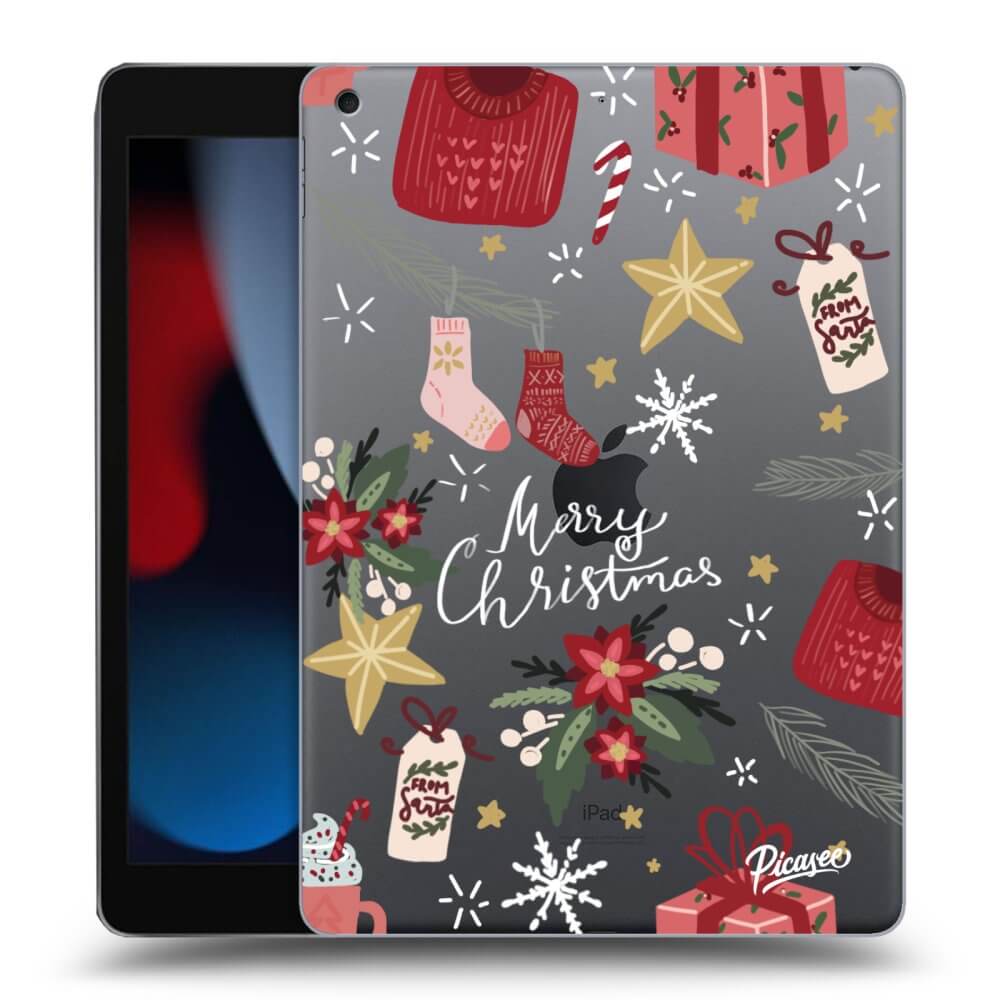 Picasee silikonski prozorni ovitek za Apple iPad 10.2" 2021 (9. gen) - Christmas