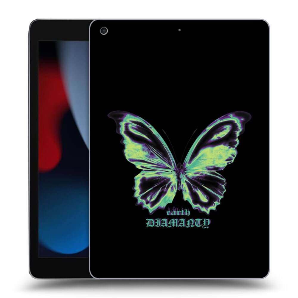 Picasee silikonski črni ovitek za Apple iPad 10.2" 2021 (9. gen) - Diamanty Blue