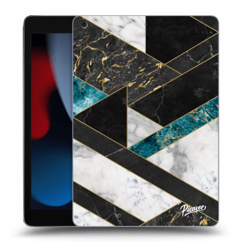 Picasee silikonski črni ovitek za Apple iPad 10.2" 2021 (9. gen) - Dark geometry