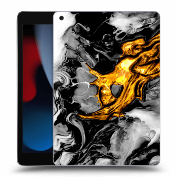 Picasee silikonski črni ovitek za Apple iPad 10.2" 2021 (9. gen) - Black Gold 2