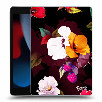 Picasee silikonski prozorni ovitek za Apple iPad 10.2" 2021 (9. gen) - Flowers and Berries