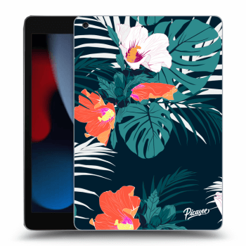 Picasee silikonski prozorni ovitek za Apple iPad 10.2" 2021 (9. gen) - Monstera Color
