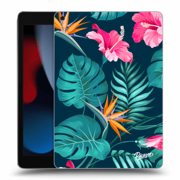 Picasee silikonski prozorni ovitek za Apple iPad 10.2" 2021 (9. gen) - Pink Monstera