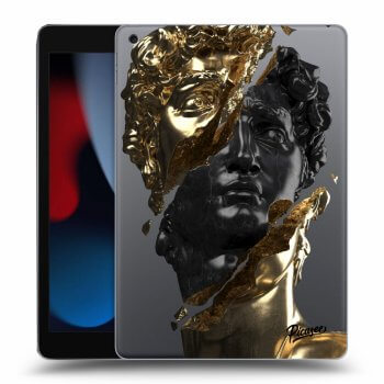 Picasee silikonski prozorni ovitek za Apple iPad 10.2" 2021 (9. gen) - Gold - Black