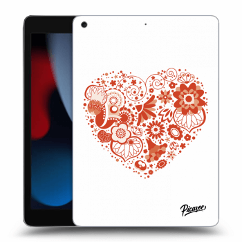 Picasee silikonski prozorni ovitek za Apple iPad 10.2" 2021 (9. gen) - Big heart