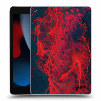 Picasee silikonski prozorni ovitek za Apple iPad 10.2" 2021 (9. gen) - Organic red