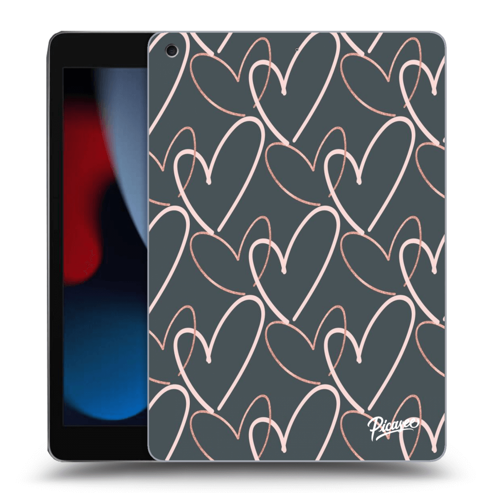 Picasee silikonski črni ovitek za Apple iPad 10.2" 2021 (9. gen) - Lots of love