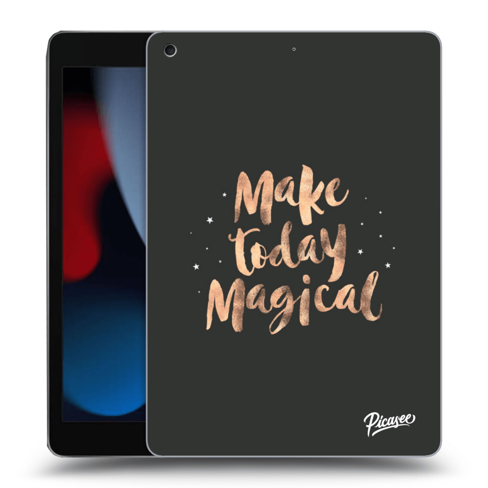Picasee silikonski črni ovitek za Apple iPad 10.2" 2021 (9. gen) - Make today Magical