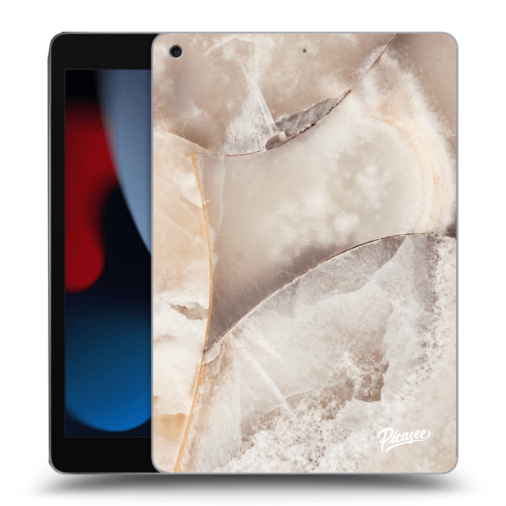 Picasee silikonski prozorni ovitek za Apple iPad 10.2" 2021 (9. gen) - Cream marble