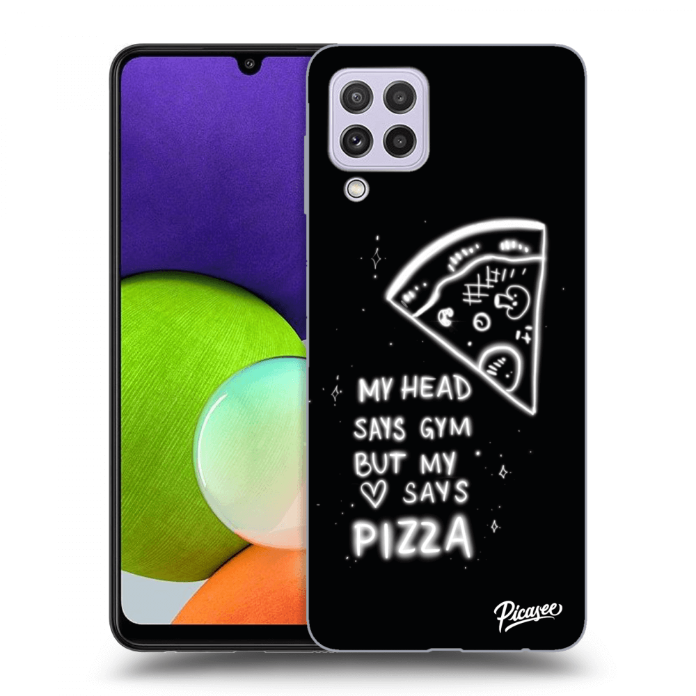 Picasee silikonski prozorni ovitek za Samsung Galaxy A22 A225F 4G - Pizza