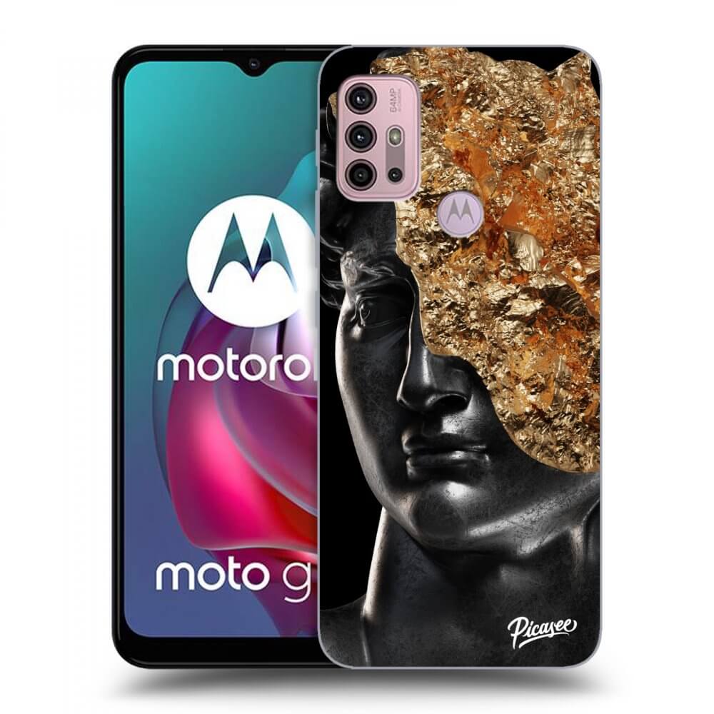 Picasee silikonski črni ovitek za Motorola Moto G30 - Holigger